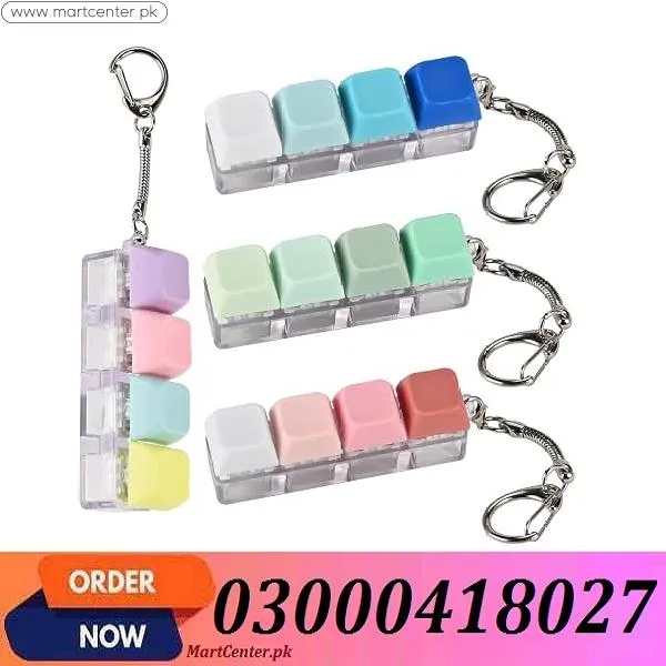 4-key Mechanical Keyboard Clicker Keychain